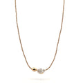 Necklace pearl oval gold