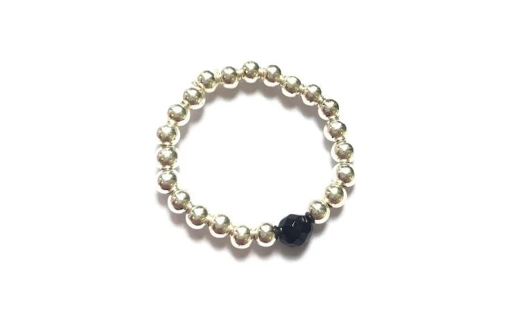 Ring black silver