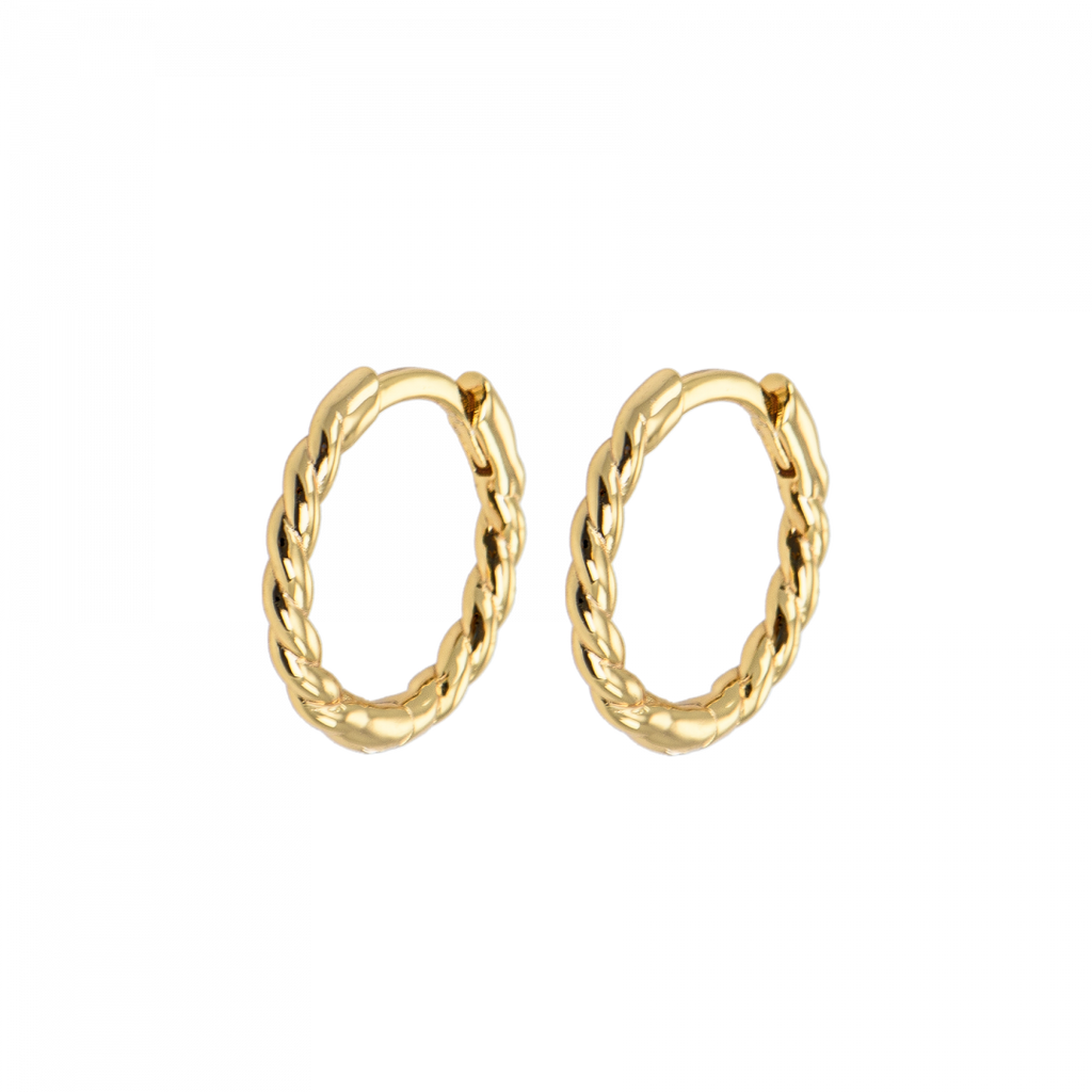 EMILIA BY BON DEP TWISTED HOOPS MEDIUM GOUD - 1