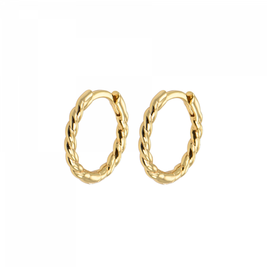 EMILIA BY BON DEP TWISTED HOOPS MEDIUM GOUD - 1