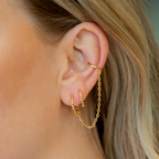 EMILIA BY BON DEP TWISTED HOOPS MEDIUM GOUD - 2