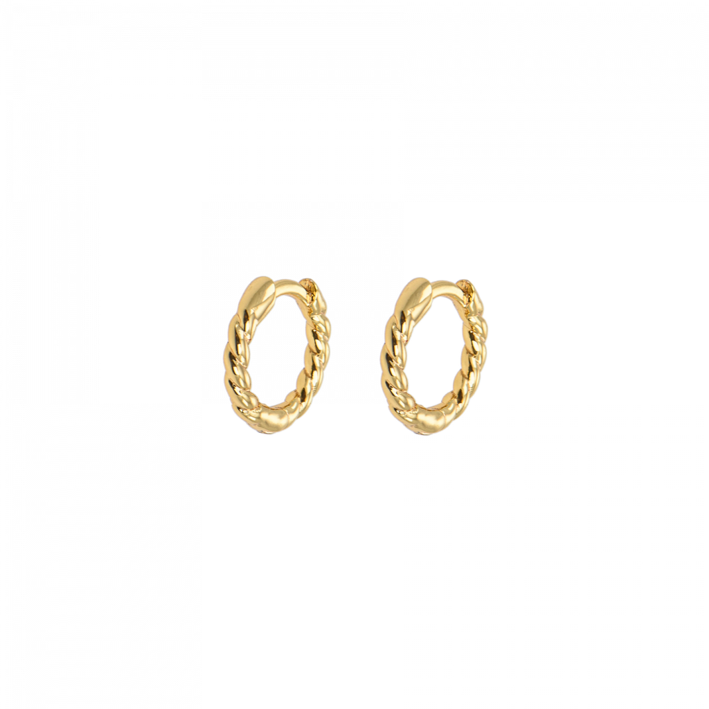 EMILIA BY BON DEP TWISTED HOOPS X-SMALL GOUD - 1