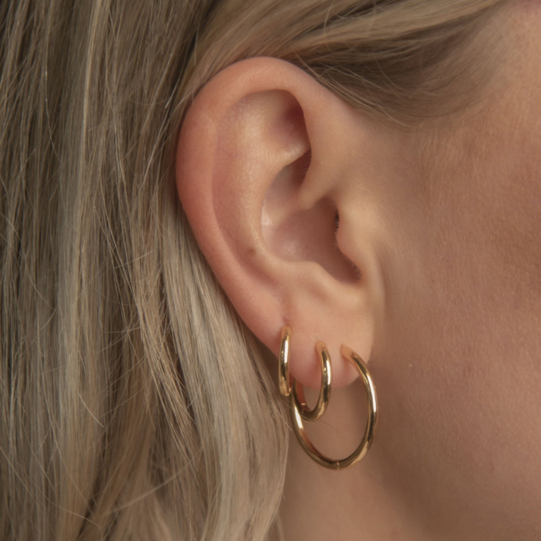 EMILIA BY BON DEP HOOPS MEDIUM GOUD - 2