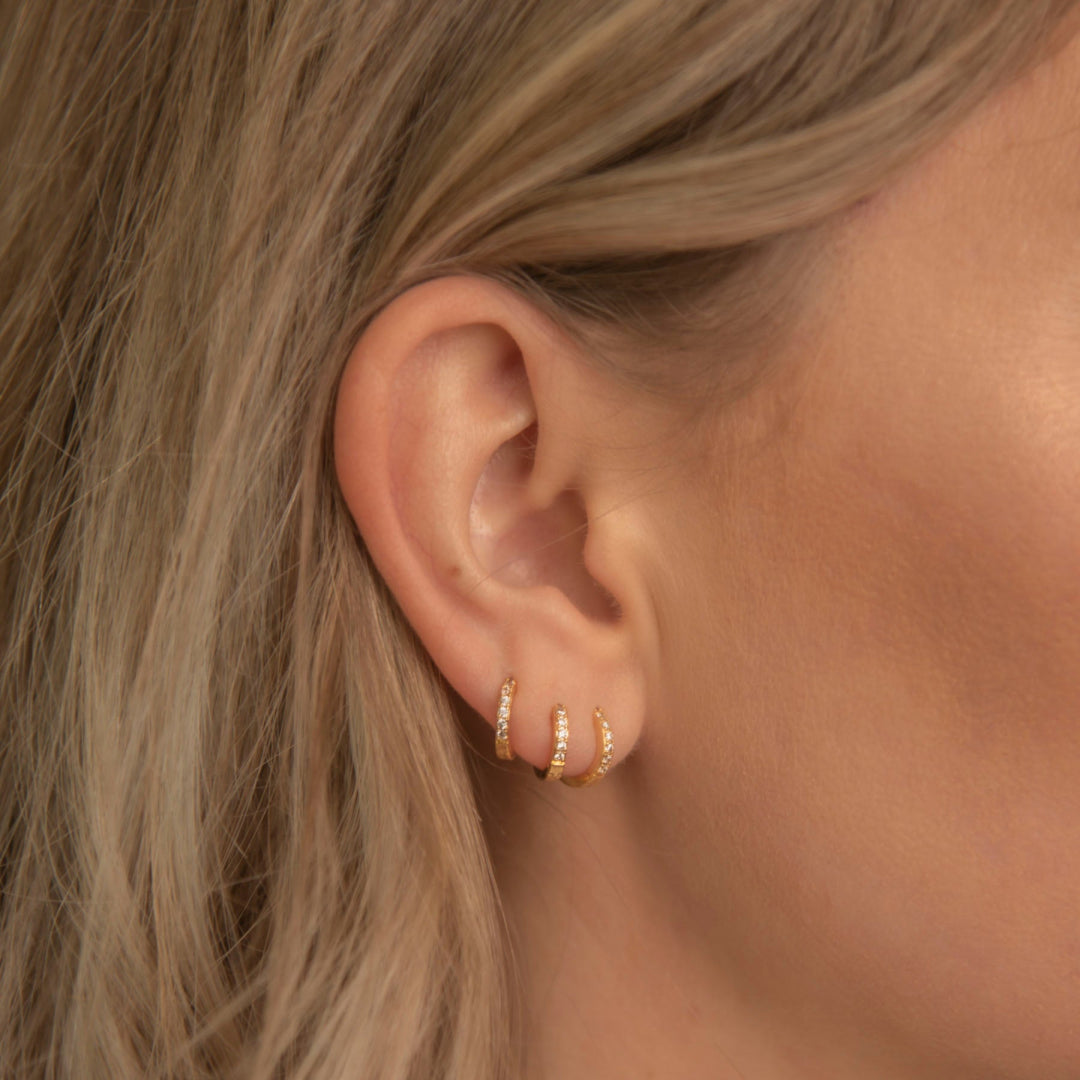 EMILIA BY BON DEP HOOPS X-SMALL WHITE GOUD - 2