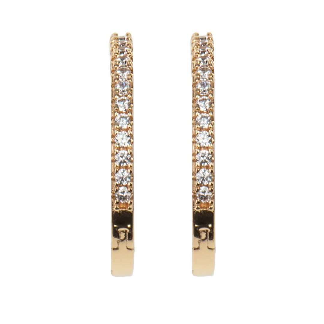 EMILIA BY BON DEP HOOPS LARGE WHITE GOUD - 1