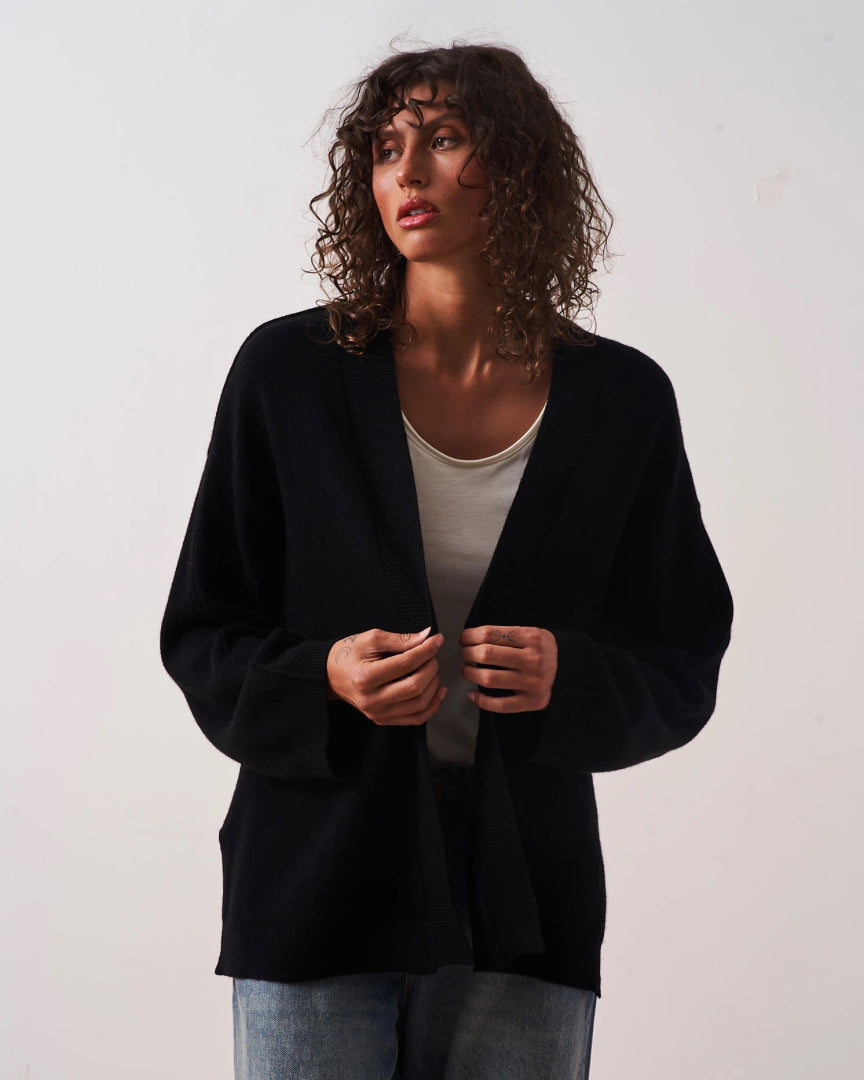 ABSOLUT CASHMERE VEST CASSIDY NOIR ZWART - 1
