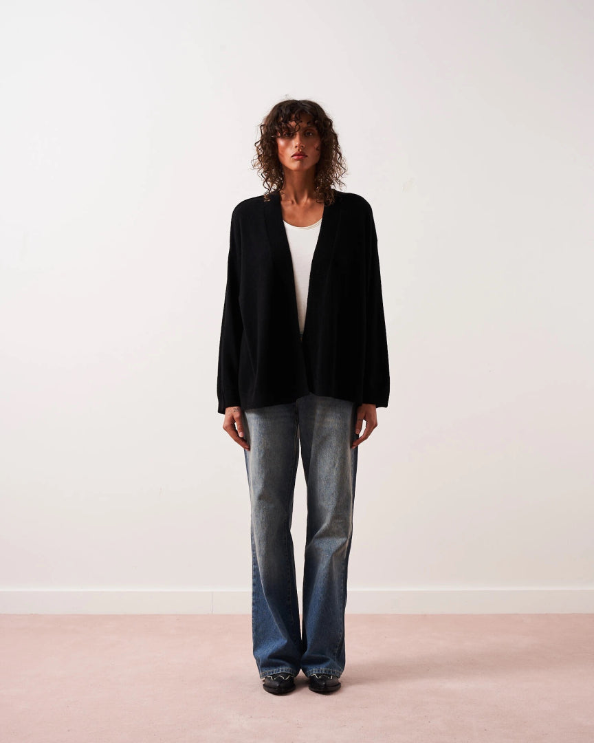 ABSOLUT CASHMERE VEST CASSIDY NOIR ZWART - 2