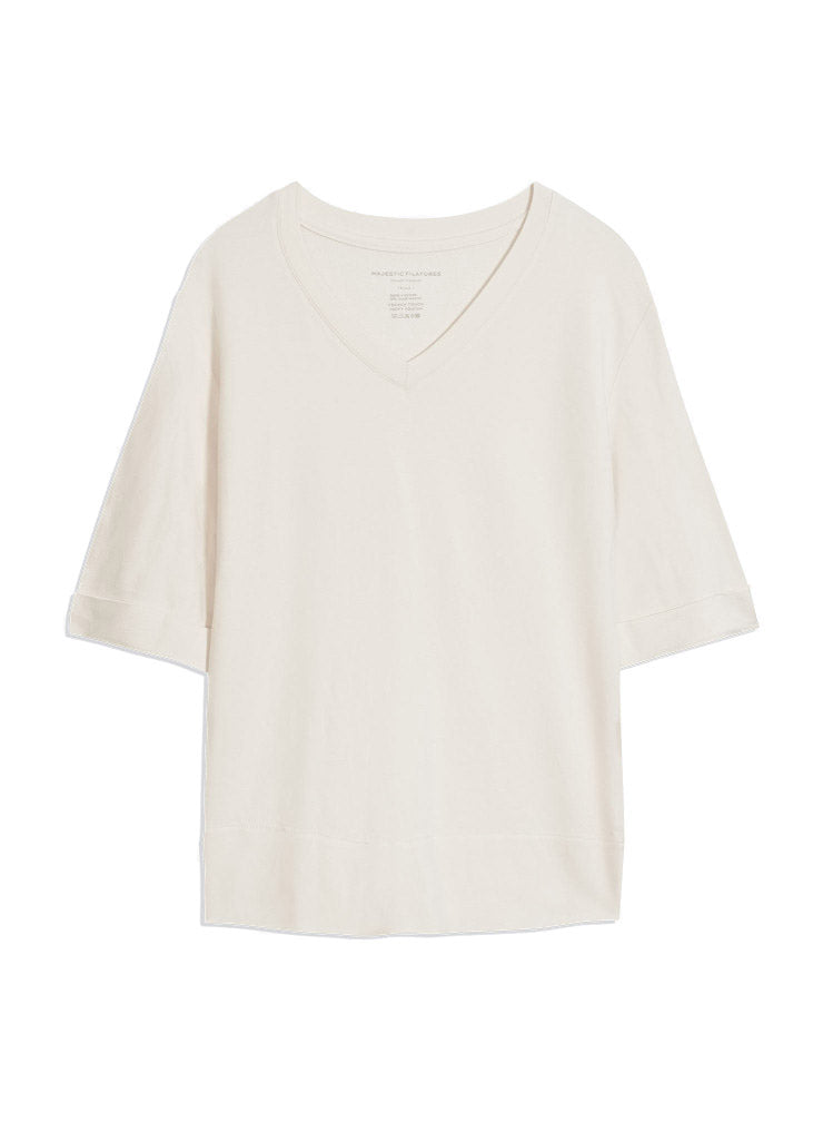 MAJESTIC T-SHIRT M003-FTS817 WIT - 1