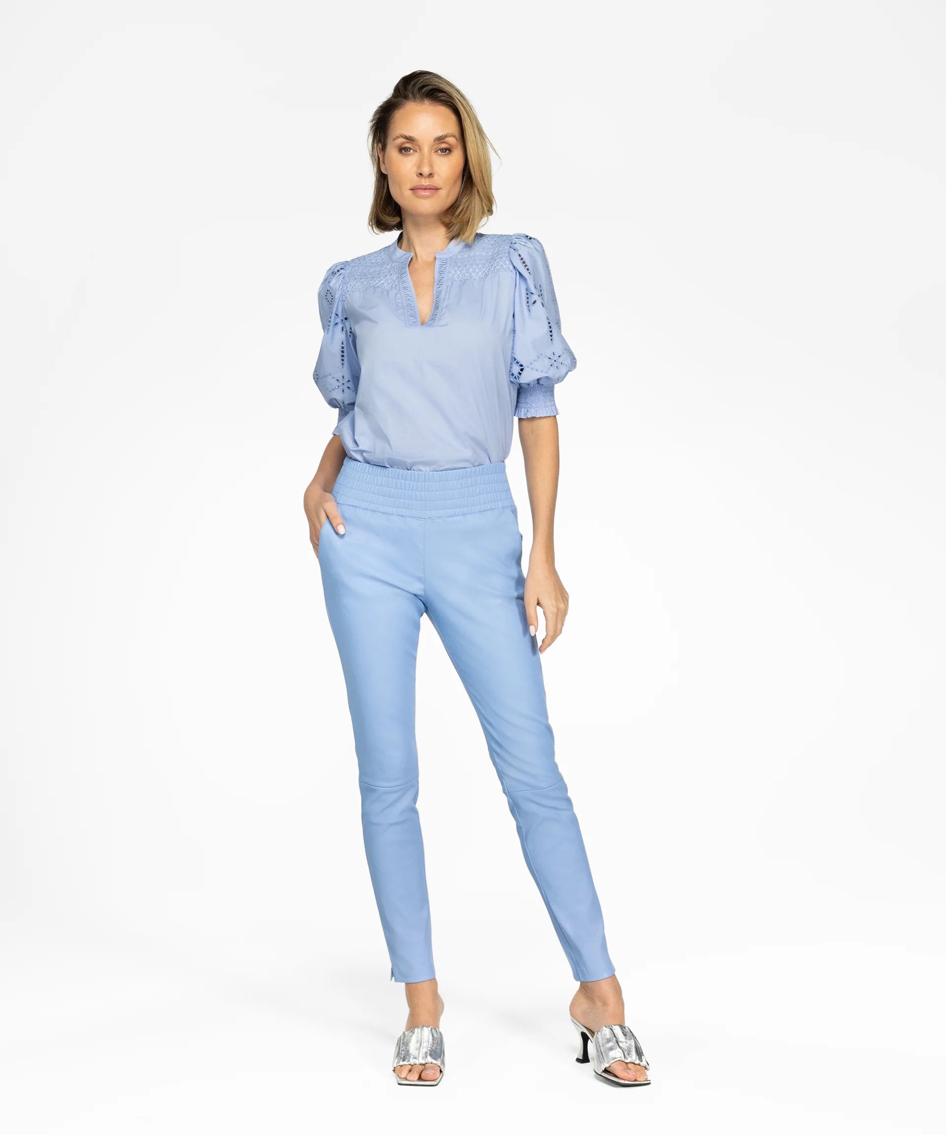 IBANA BROEK COLETTE AIRY BLUE BLAUW - 2