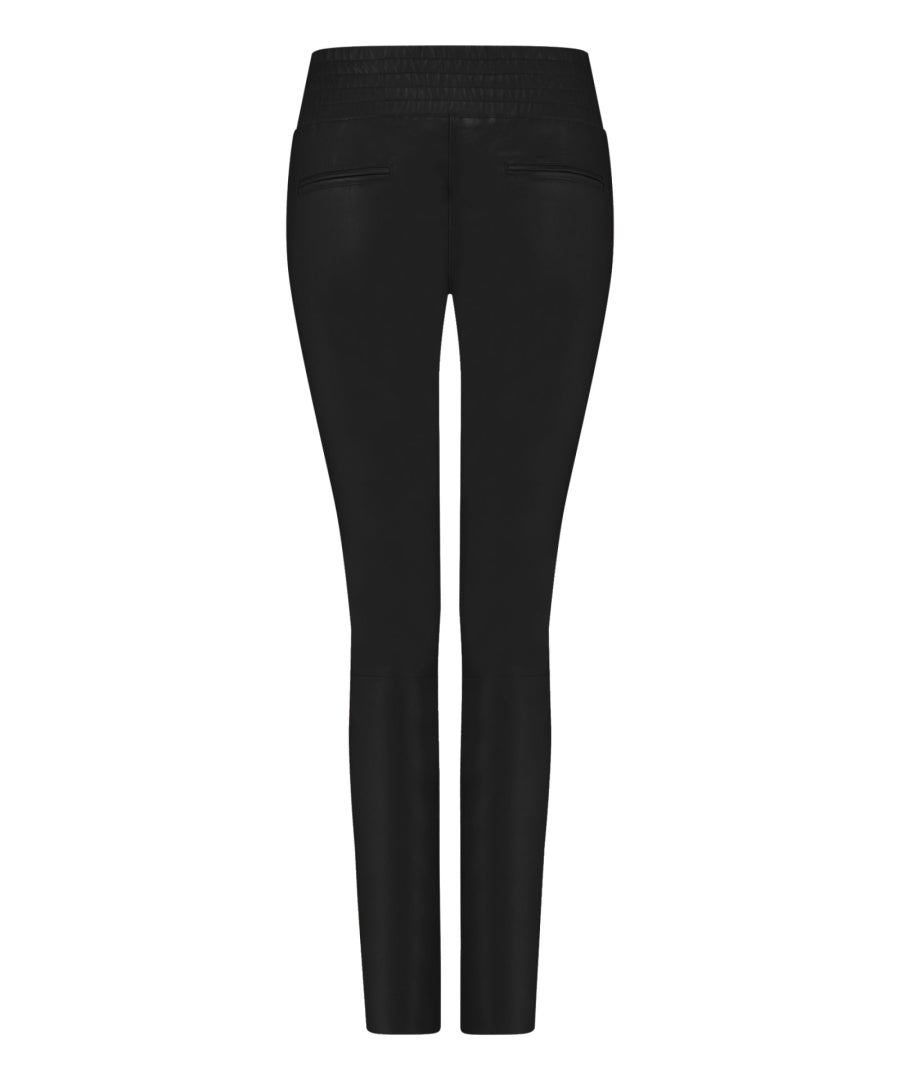 IBANA LEREN BROEK COLETTE ZWART - 2