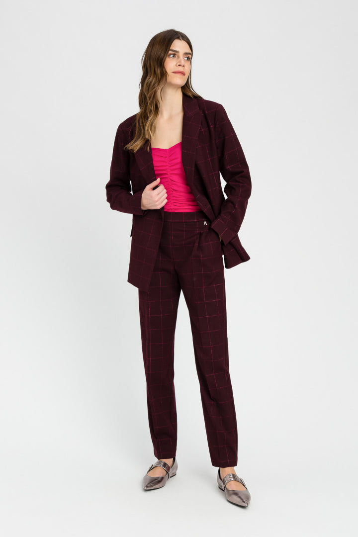 TWINSET ACTITUDE BLAZER 2161 BORDEAUX - 2