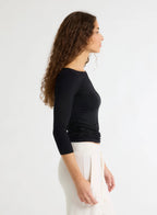 MAJESTIC T-SHIRT ADELE ZWART - 2