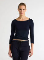 MAJESTIC T-SHIRT ADELE BLAUW - 1