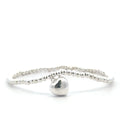 Heart puff hang silver