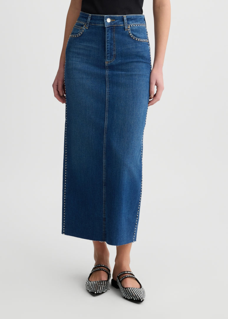 LIU JO BLUE DENIM ROK UA5182 BLAUW - 1