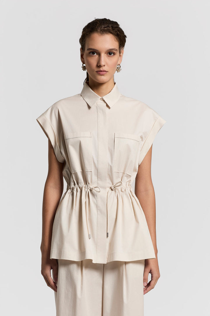 PESERICO GILET A06819 BEIGE - 1