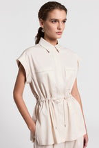 PESERICO GILET A06819 BEIGE - 2