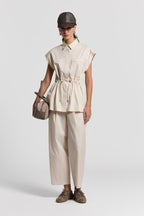 PESERICO GILET A06819 BEIGE - 4