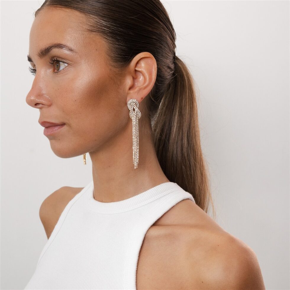 Souvenirs de Pomme EARRINGS AUGUSTA STRASS LONG DIV - 1