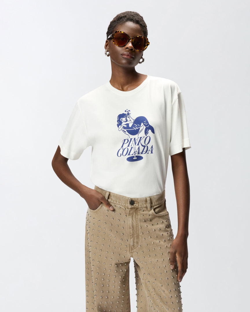PINKO T-SHIRT STREPITOSO BLUE WIT - 3