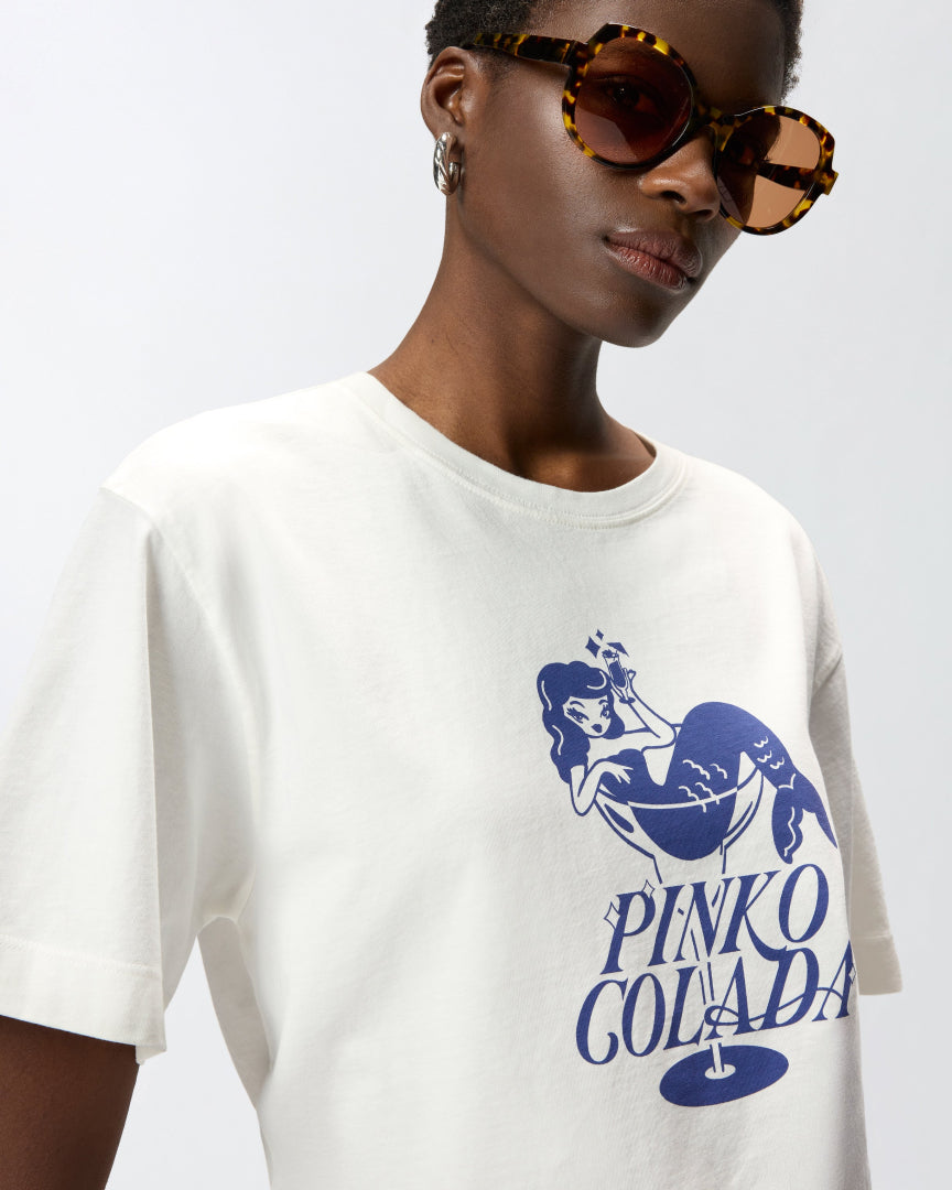 PINKO T-SHIRT STREPITOSO BLUE WIT - 5