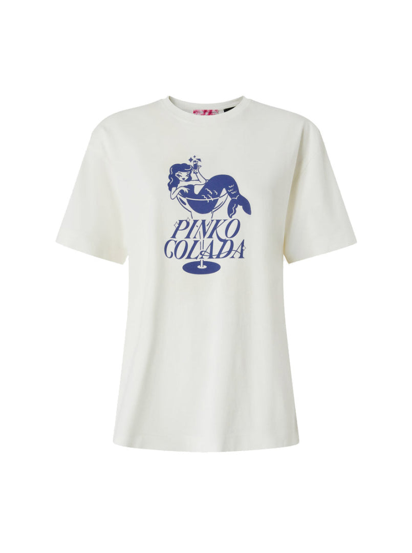 PINKO T-SHIRT STREPITOSO BLUE WIT - 1