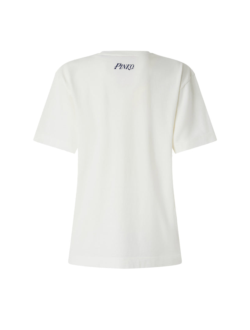 PINKO T-SHIRT STREPITOSO BLUE WIT - 2