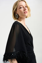 JOSEPH RIBKOFF JUMPSUIT 261761 ZWART - 2