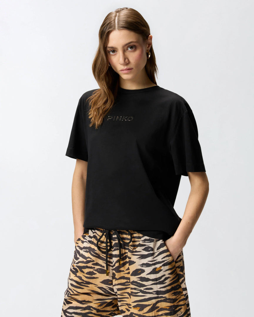 PINKO T-SHIRT STEPITOSO ZWART - 3