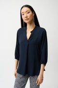 JOSEPH RIBKOFF BLOUSE 261076 BLAUW - 1