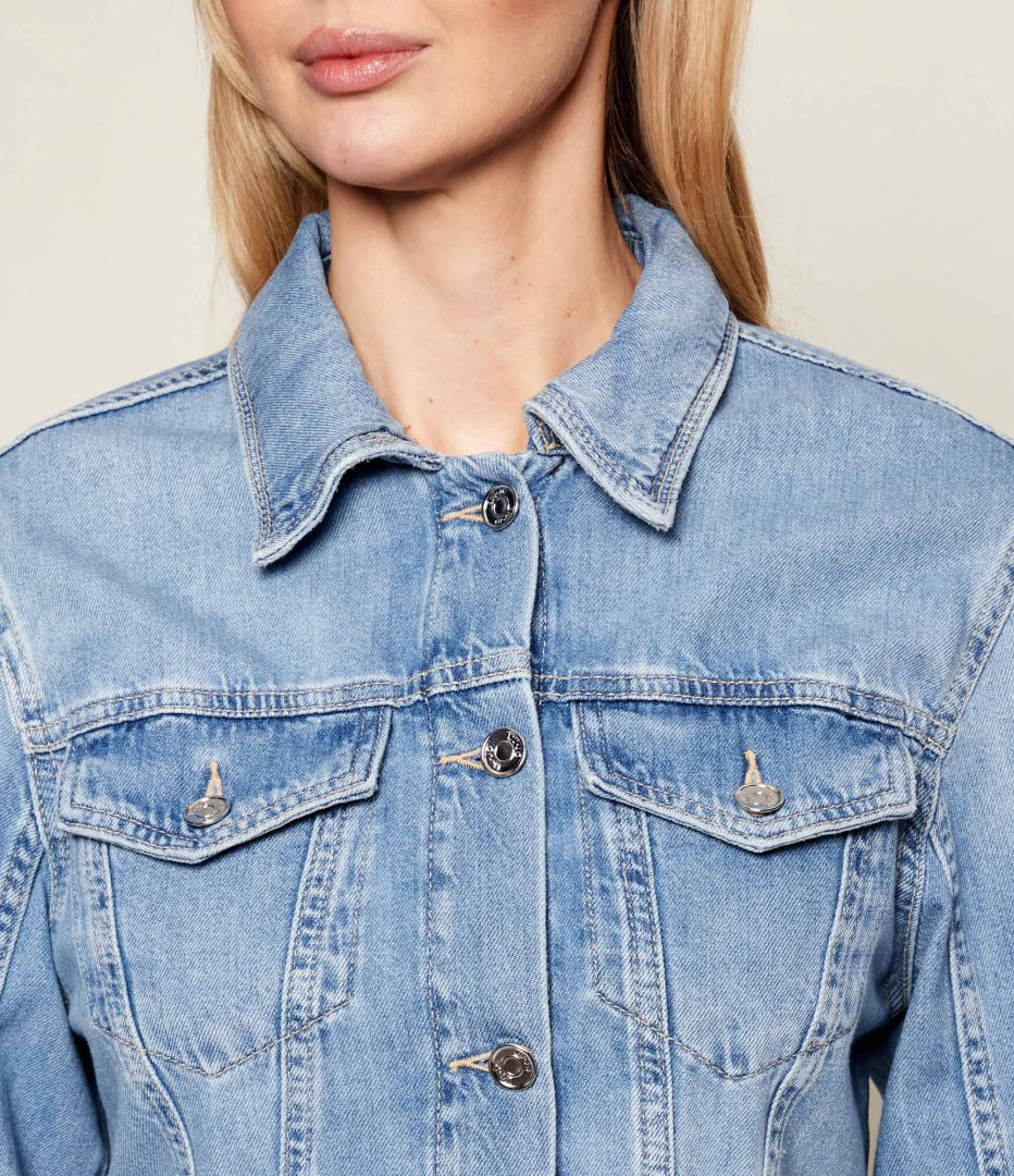 LIU JO BLUE DENIM DENIM BLOUSE UA6199 BLAUW - 3