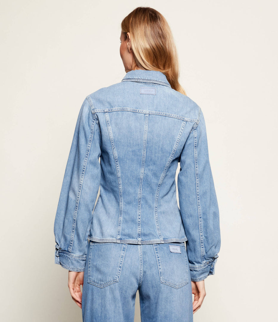 LIU JO BLUE DENIM DENIM BLOUSE UA6199 BLAUW - 2