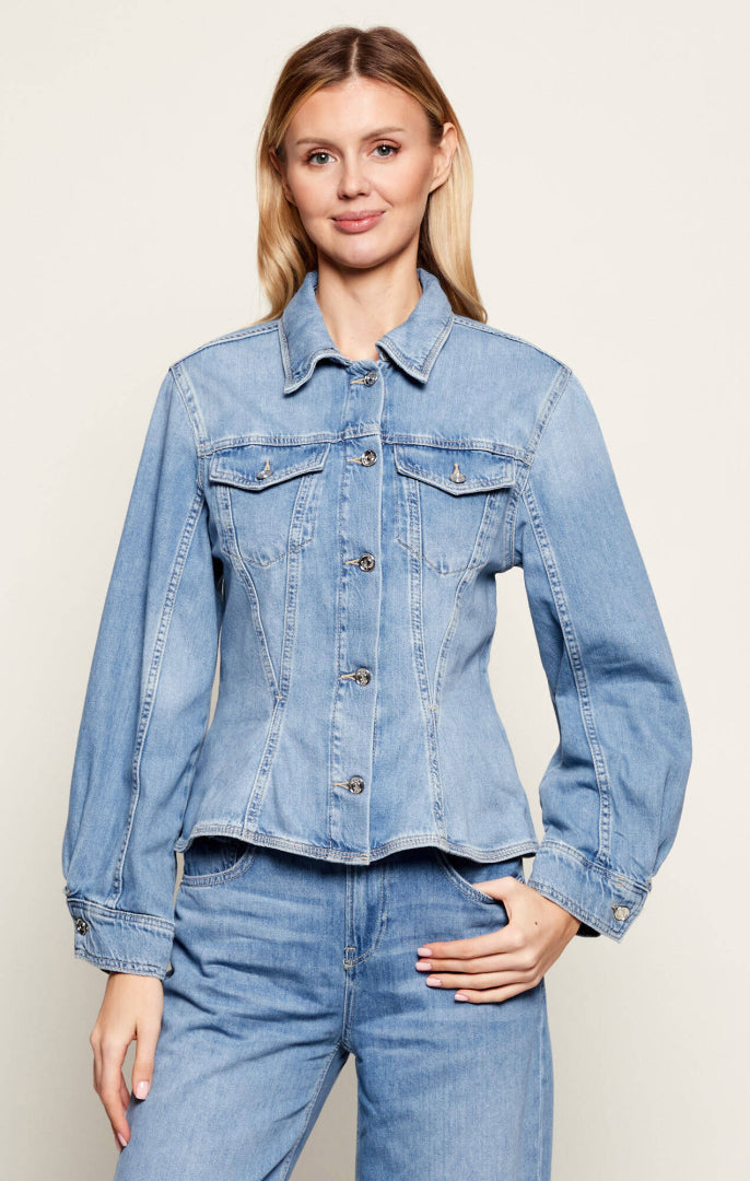 LIU JO BLUE DENIM DENIM BLOUSE UA6199 BLAUW - 1