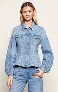 LIU JO BLUE DENIM DENIM BLOUSE UA6199 BLAUW - 1