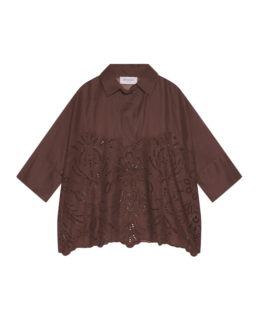 ERMANNO BLOUSE D48EK022EN0 BRUIN - 1