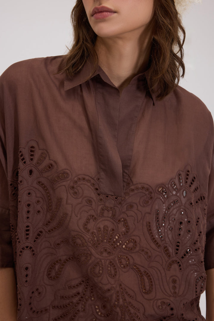 ERMANNO BLOUSE D48EK022EN0 BRUIN - 3