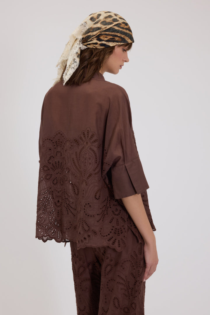ERMANNO BLOUSE D48EK022EN0 BRUIN - 4
