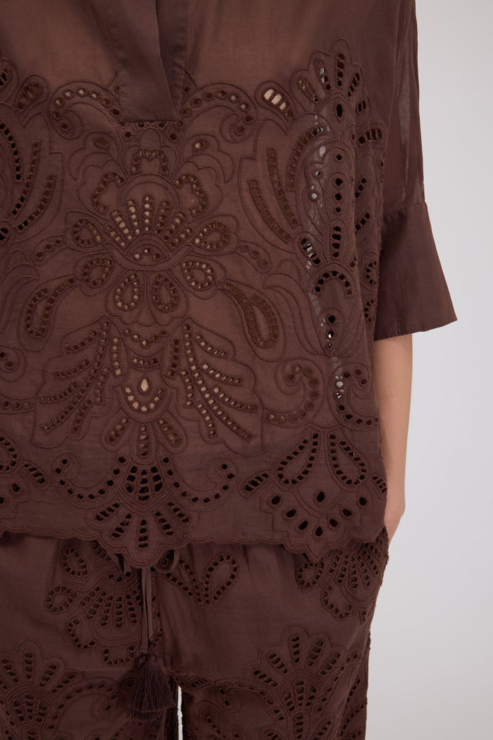 ERMANNO BLOUSE D48EK022EN0 BRUIN - 5