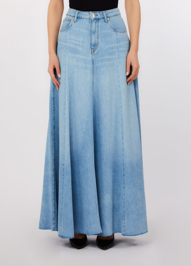 LIU JO BLUE DENIM ROK UA6171 BLAUW - 1