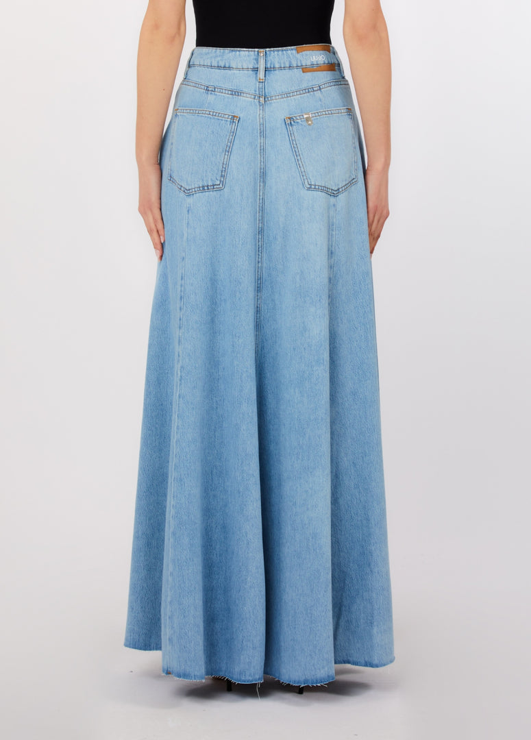 LIU JO BLUE DENIM ROK UA6171 BLAUW - 2
