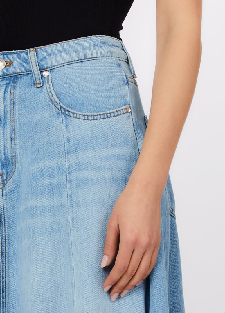 LIU JO BLUE DENIM ROK UA6171 BLAUW - 3