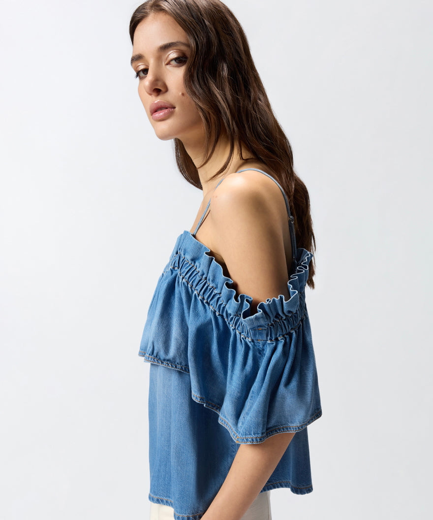 PINKO BLOUSE BLOCH BLAUW - 3