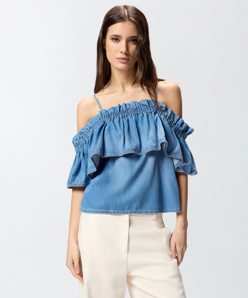 PINKO BLOUSE BLOCH BLAUW - 2