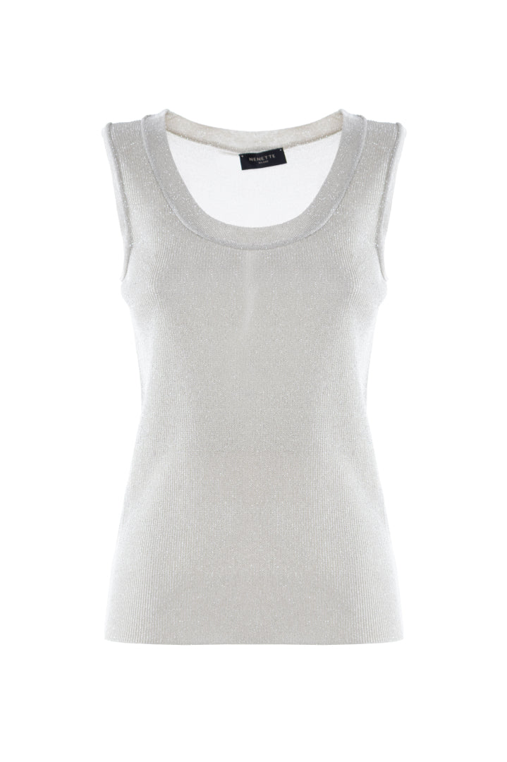 NENETTE TOP MARASCHINO ZILVER - 1