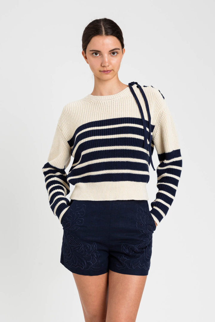 TWIN SET SHORT 2312 BLAUW - 2