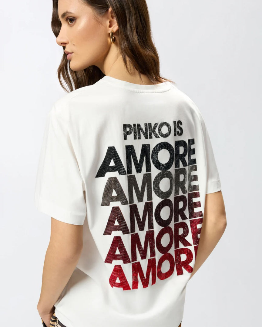 PINKO T-SHIRT STREPITOSO WIT - 4