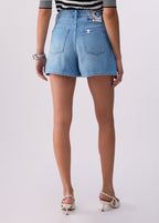 LIU JO BLUE DENIM SHORT UA6169 BLAUW - 2
