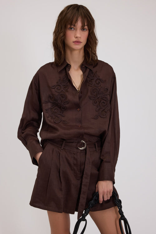 ERMANNO BLOUSE D48EK029E37 BRUIN - 1