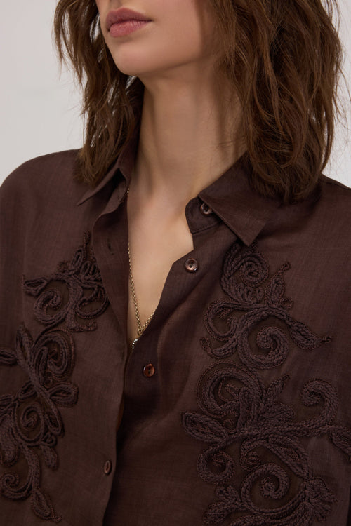 ERMANNO BLOUSE D48EK029E37 BRUIN - 2