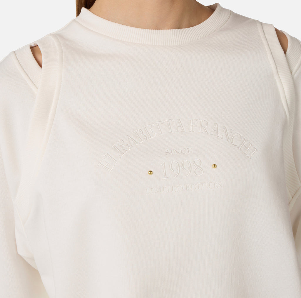 ELISABETTA FRANCHI SWEATER MD0126E2 WIT - 3